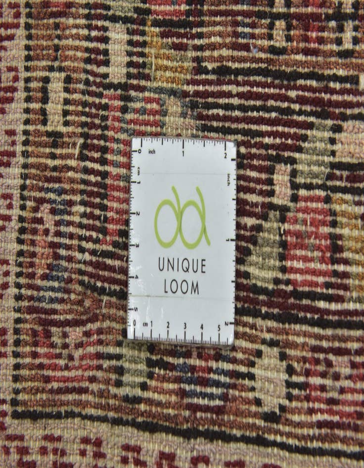 Detail image of  4' x 9' 7  Hand Knotted Hossainabad Persian Wool Runner Rug