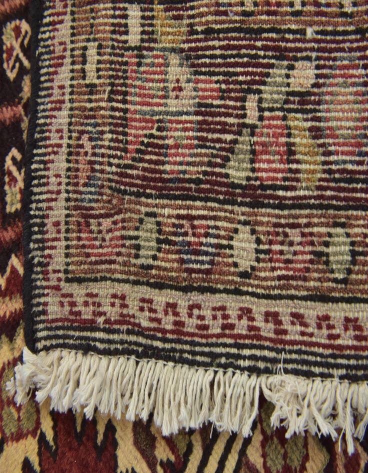 Detail image of  4' x 9' 7  Hand Knotted Hossainabad Persian Wool Runner Rug