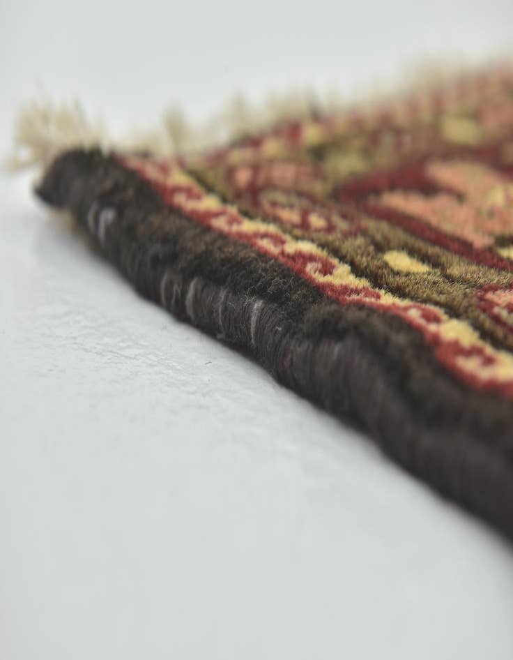 Detail image of  4' x 9' 7  Hand Knotted Hossainabad Persian Wool Runner Rug