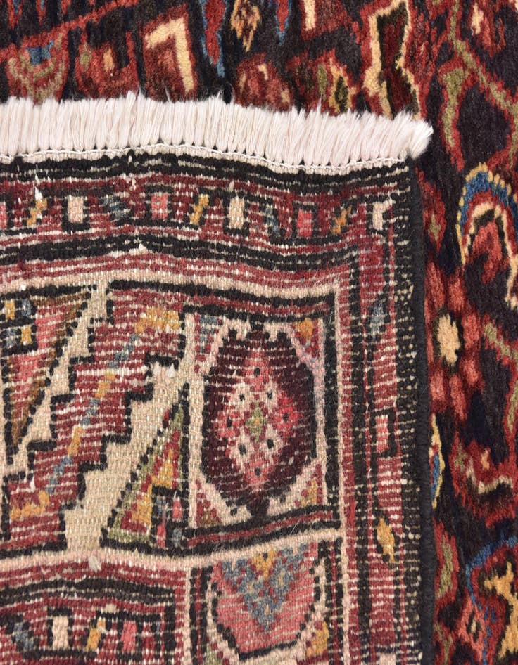 Detail image of  3' 7 x 9' 10  Hand Knotted Hossainabad Persian Wool Runner Rug