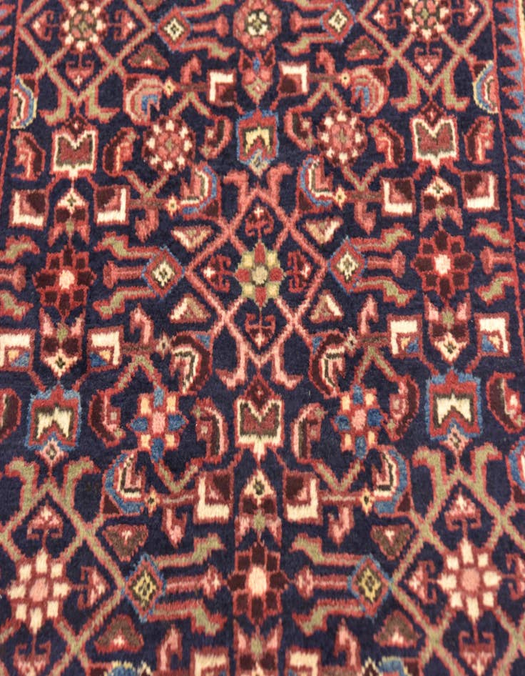 Detail image of  3' 7 x 9' 10  Hand Knotted Hossainabad Persian Wool Runner Rug