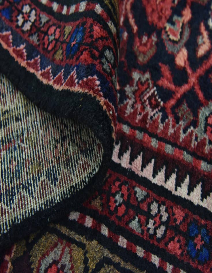 Detail image of  3' 7 x 9' 10  Hand Knotted Hossainabad Persian Wool Runner Rug