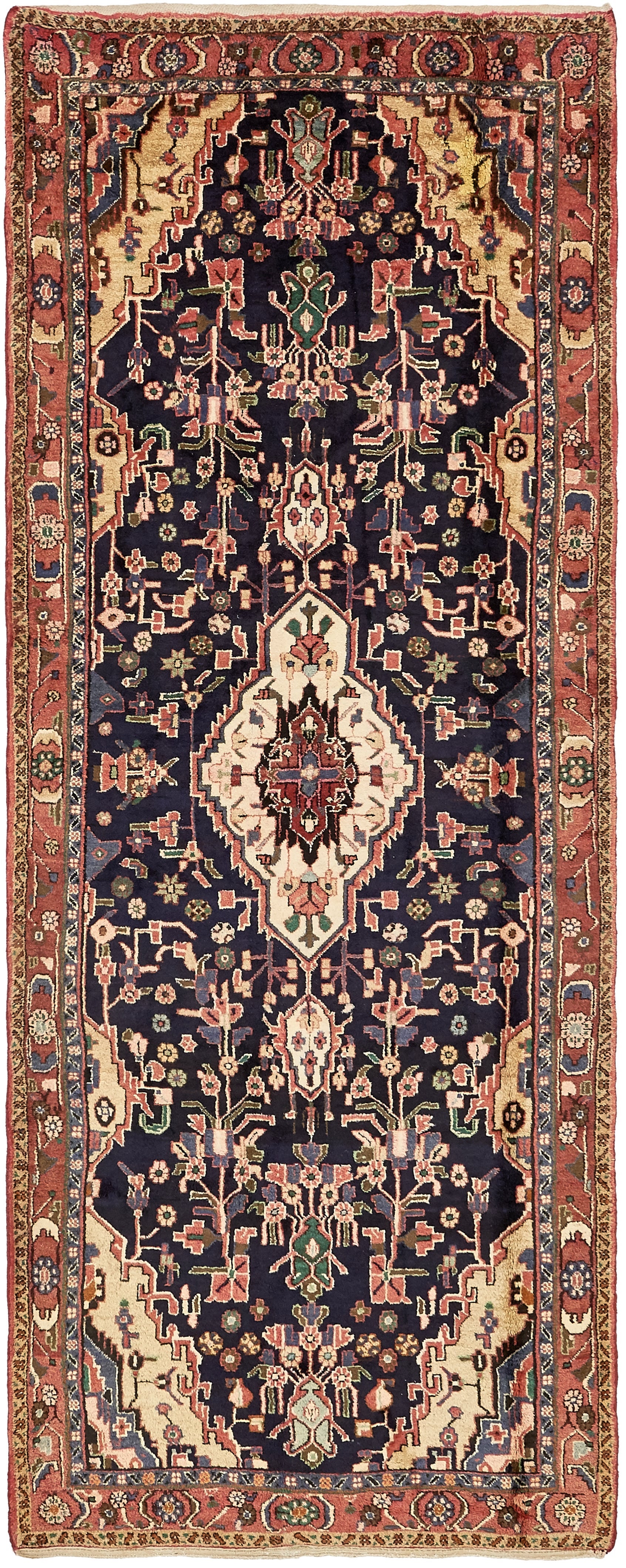  4' 8 x 11' 7  Hand Knotted Jozan Persian Wool Runner Rug