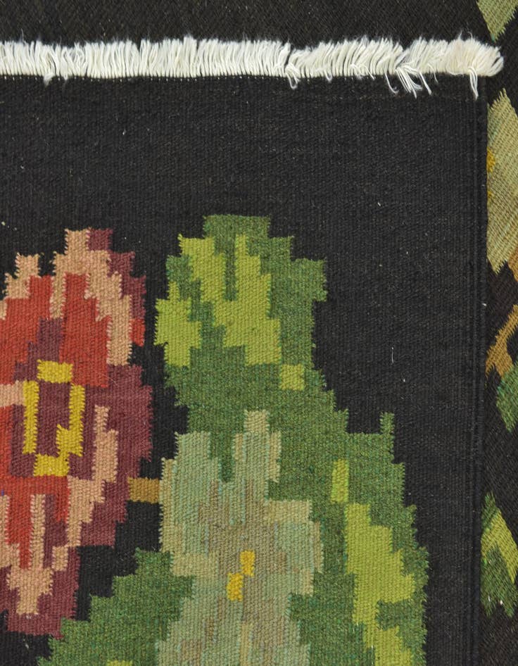Detail image of  5' 4 x 9' 9  Hand Woven Karabakh Wool Runner Rug