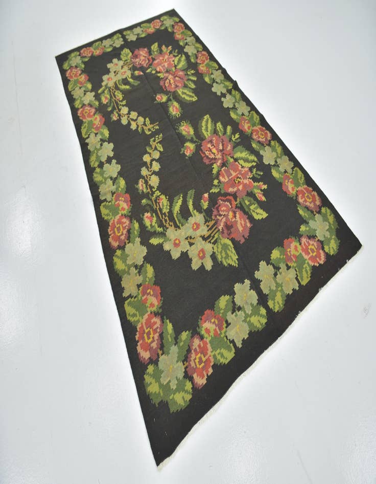 Detail image of  5' 4 x 9' 9  Hand Woven Karabakh Wool Runner Rug