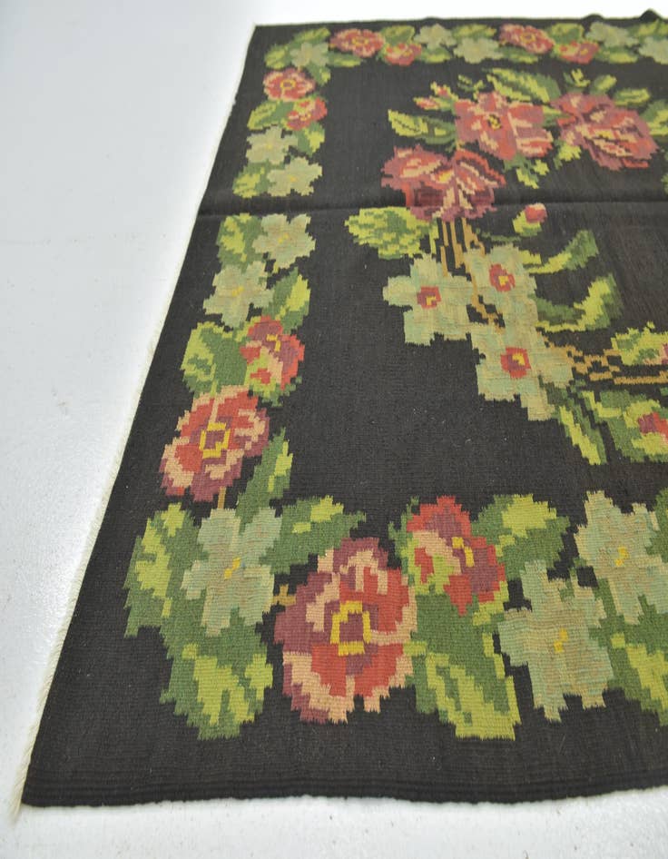 Detail image of  5' 4 x 9' 9  Hand Woven Karabakh Wool Runner Rug