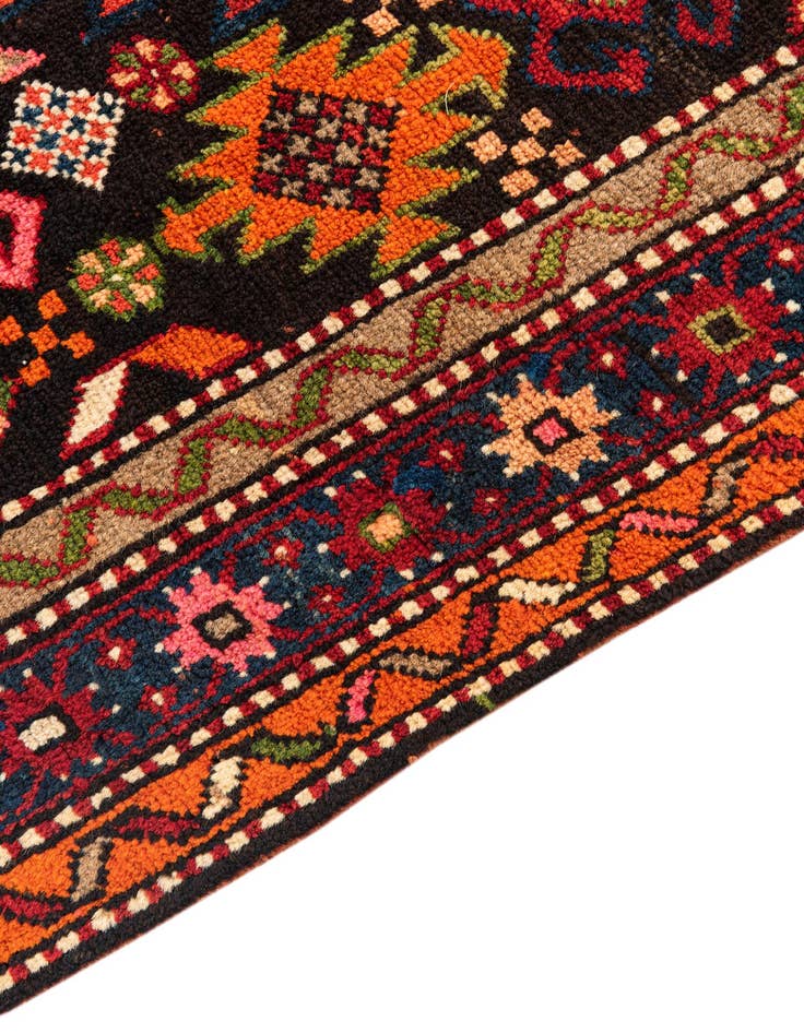 Detail image of  4' 5 x 8' 6  Hand Knotted Kazak Oriental Wool Runner Rug