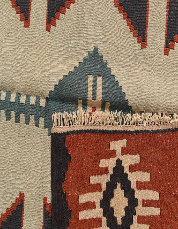 Detail image of  5' x 10'  Hand Woven Kilim Afghan Wool Runner Rug