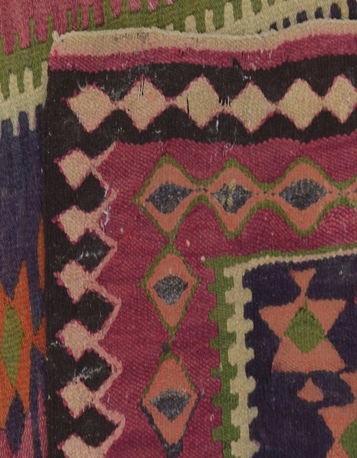 Detail image of  4' 9 x 9' 2  Hand Woven Kilim Fars Wool Runner Rug
