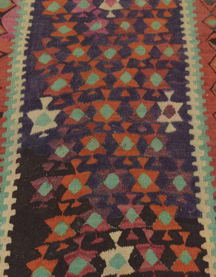 Detail image of  4' 9 x 9' 2  Hand Woven Kilim Fars Wool Runner Rug