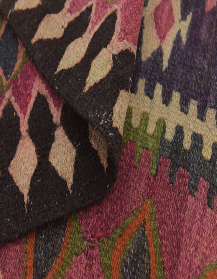Detail image of  4' 9 x 9' 2  Hand Woven Kilim Fars Wool Runner Rug