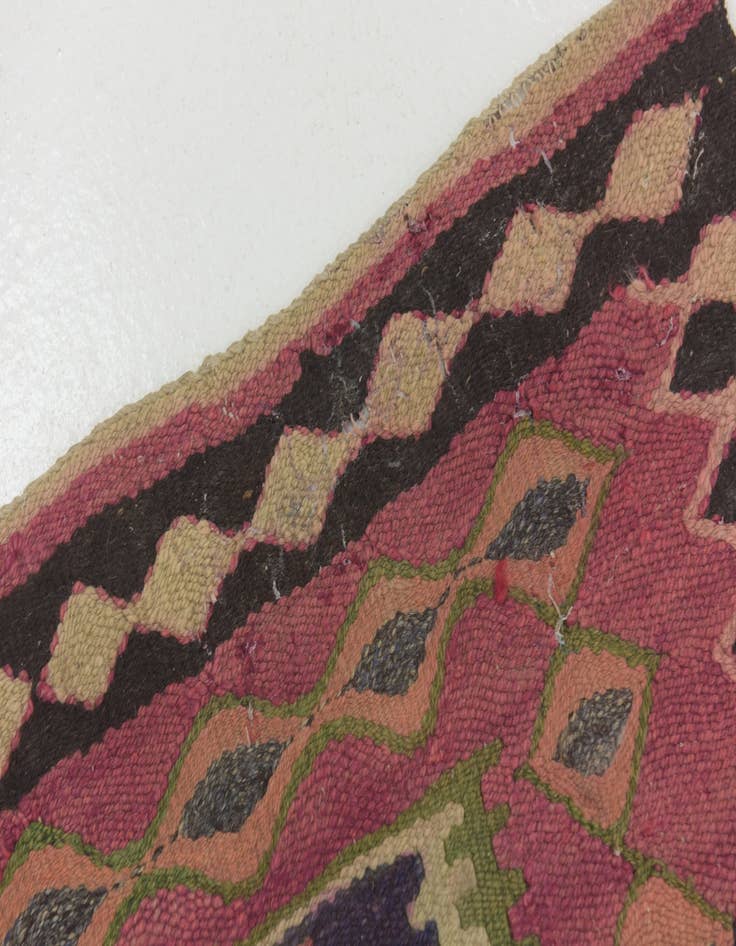 Detail image of  4' 9 x 9' 2  Hand Woven Kilim Fars Wool Runner Rug