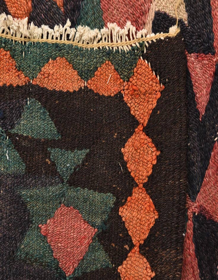 Detail image of  4' 7 x 9' 5  Hand Woven Kilim Fars Wool Runner Rug