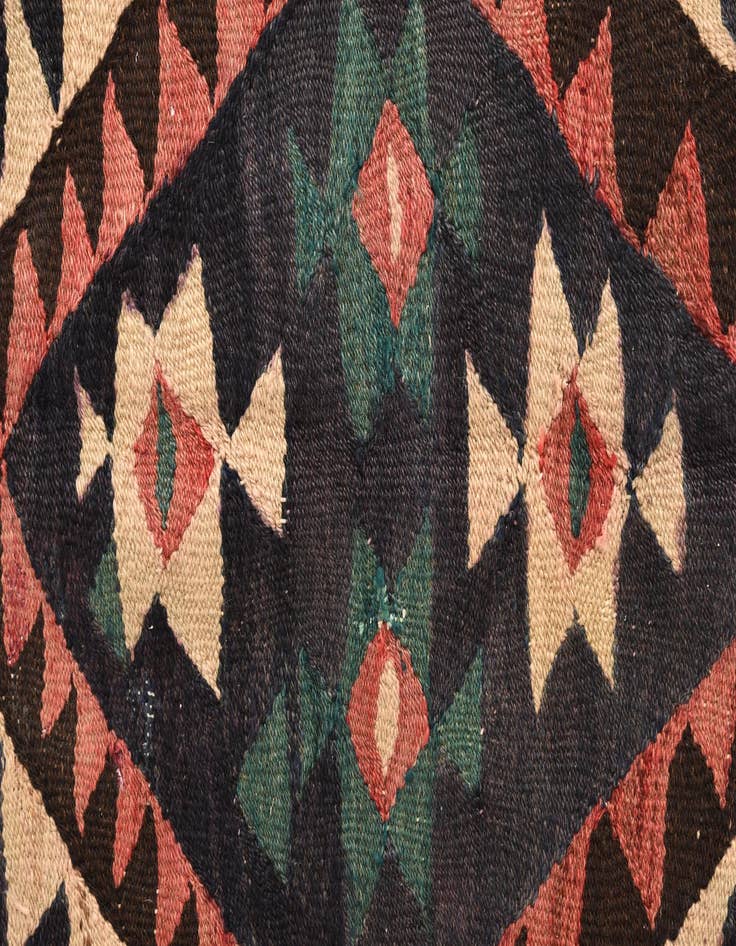 Detail image of  4' 7 x 9' 5  Hand Woven Kilim Fars Wool Runner Rug