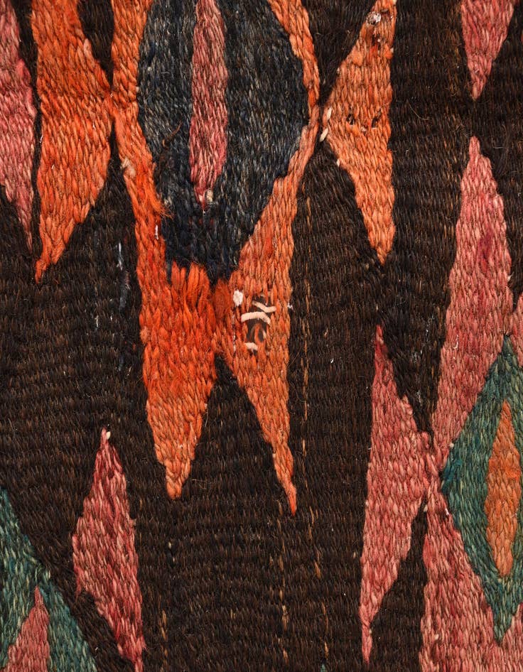 Detail image of  4' 7 x 9' 5  Hand Woven Kilim Fars Wool Runner Rug