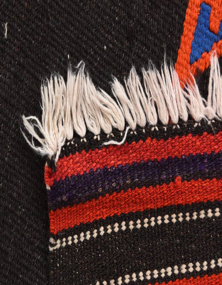 Detail image of  3' 4 x 7' 10  Hand Woven Kilim Fars Wool Runner Rug