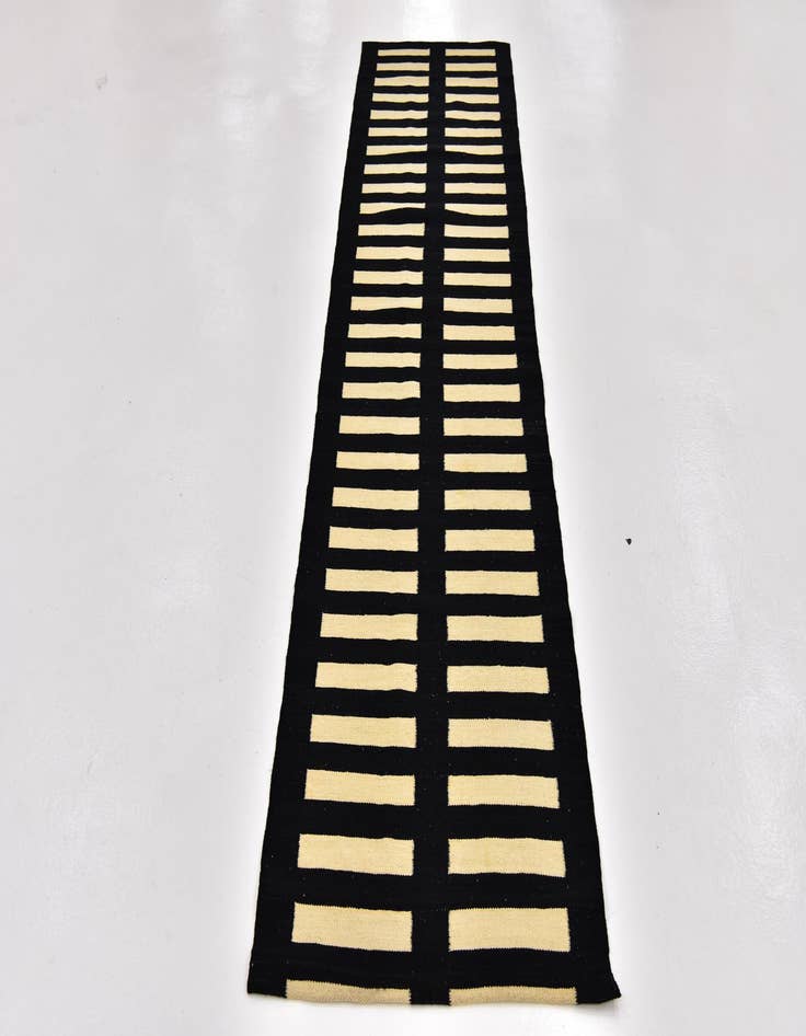 Detail image of  2' 5 x 10' 4  Hand Woven Kilim Modern Wool Runner Rug