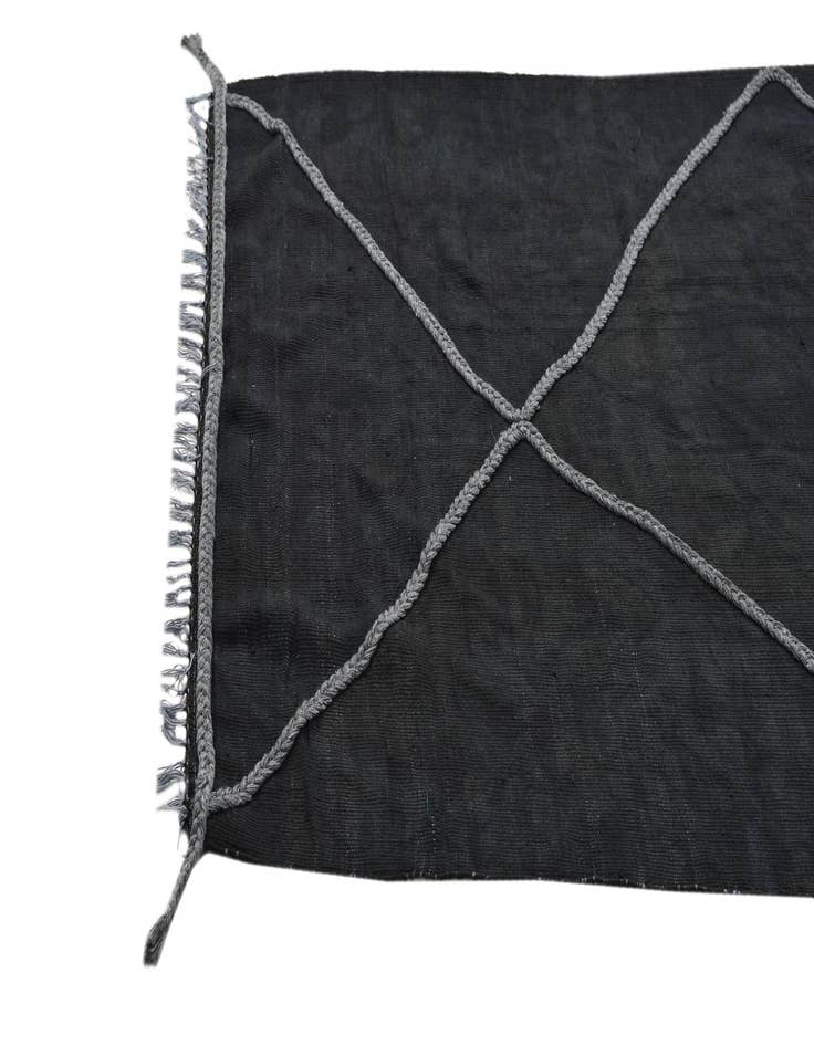 Detail image of  3' 6 x 10'  Hand Woven Kilim Modern Wool Runner Rug