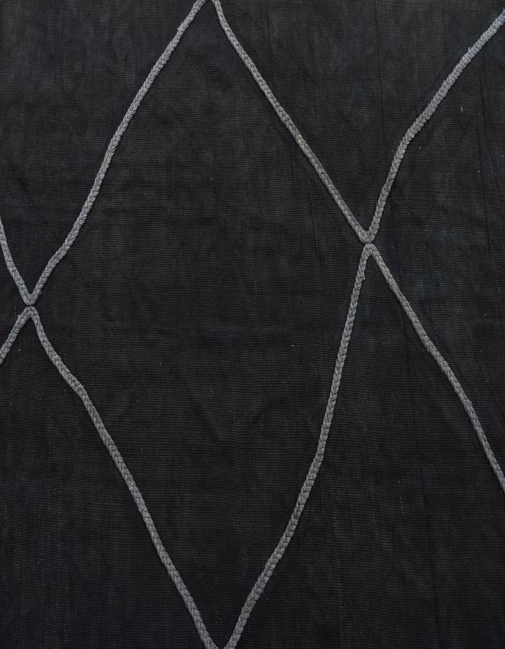 Detail image of  3' 6 x 10'  Hand Woven Kilim Modern Wool Runner Rug