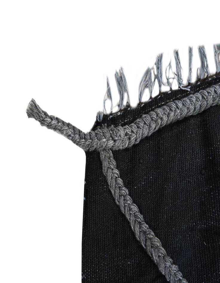 Detail image of  3' 6 x 10'  Hand Woven Kilim Modern Wool Runner Rug