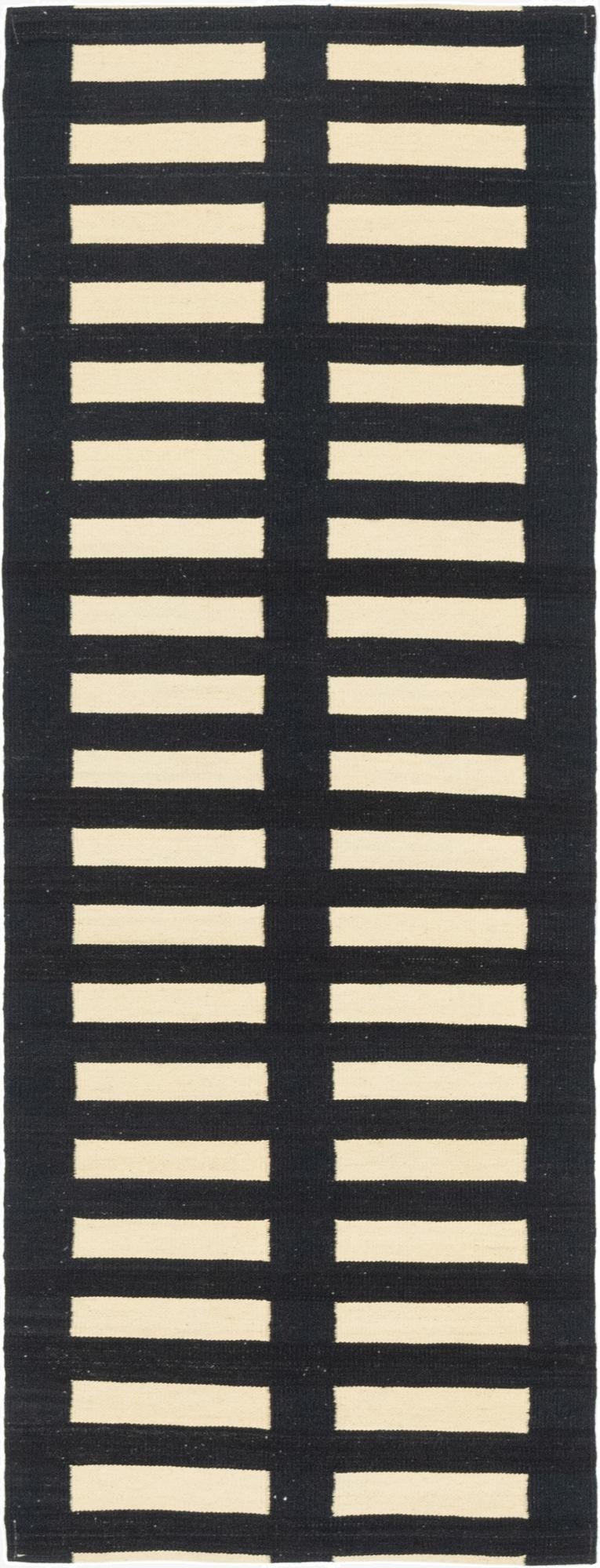  2' 5 x 6' 8  Hand Woven Kilim Modern Wool Runner Rug