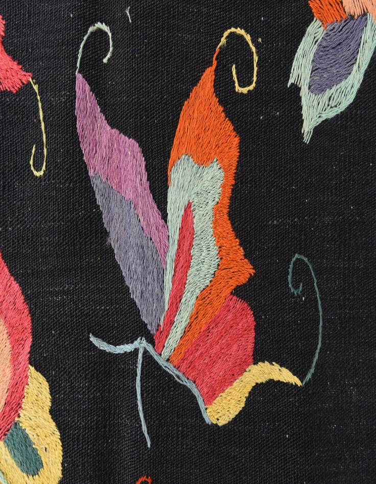 Detail image of  2' 5 x 8' 1  Hand Woven Kilim Suzani Wool Runner Rug