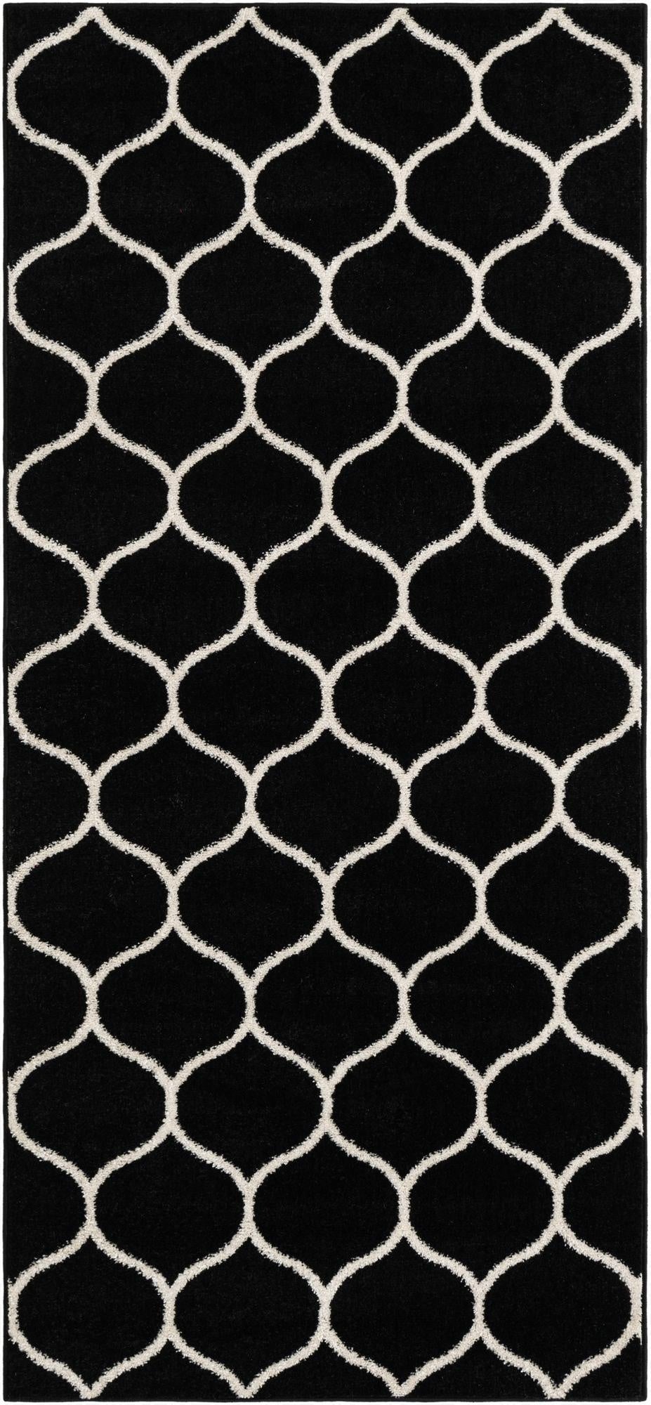  3' 4 x 7' 4 Lattice Frieze Runner Rug