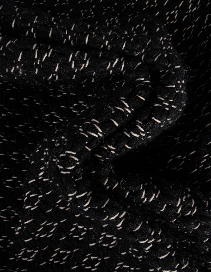 Detail image of  2' x 5' 1  Hand Woven Lattice Wool Runner Rug