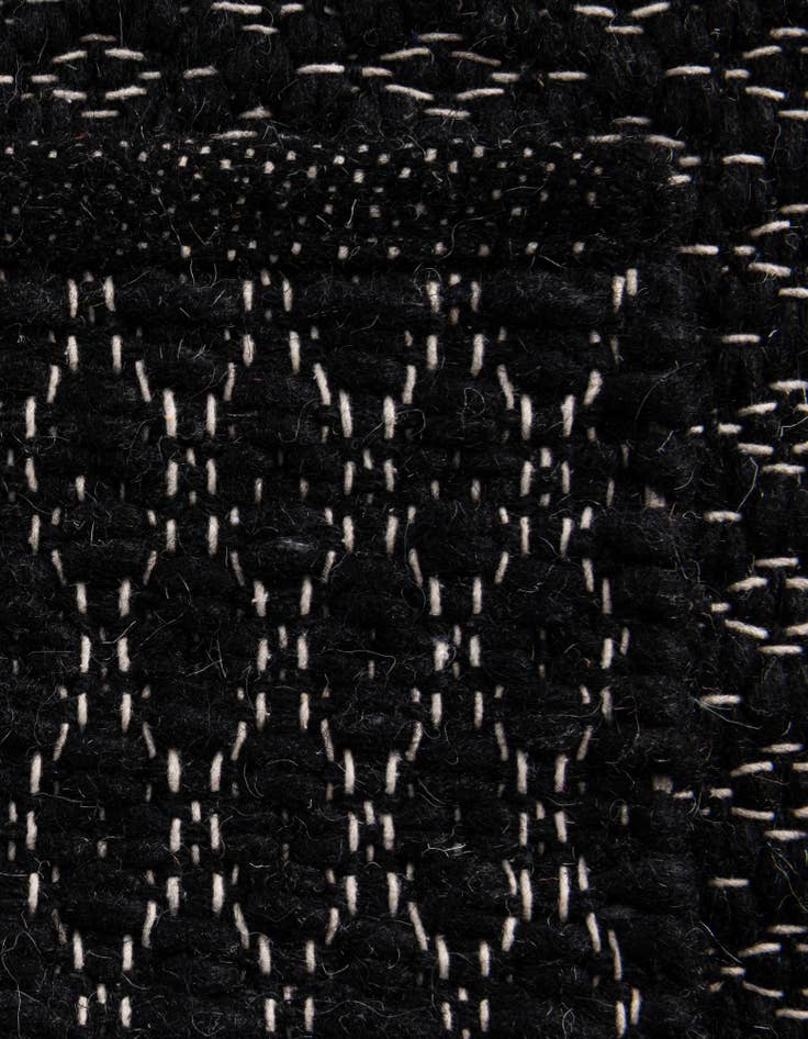Detail image of  2' x 5' 1  Hand Woven Lattice Wool Runner Rug