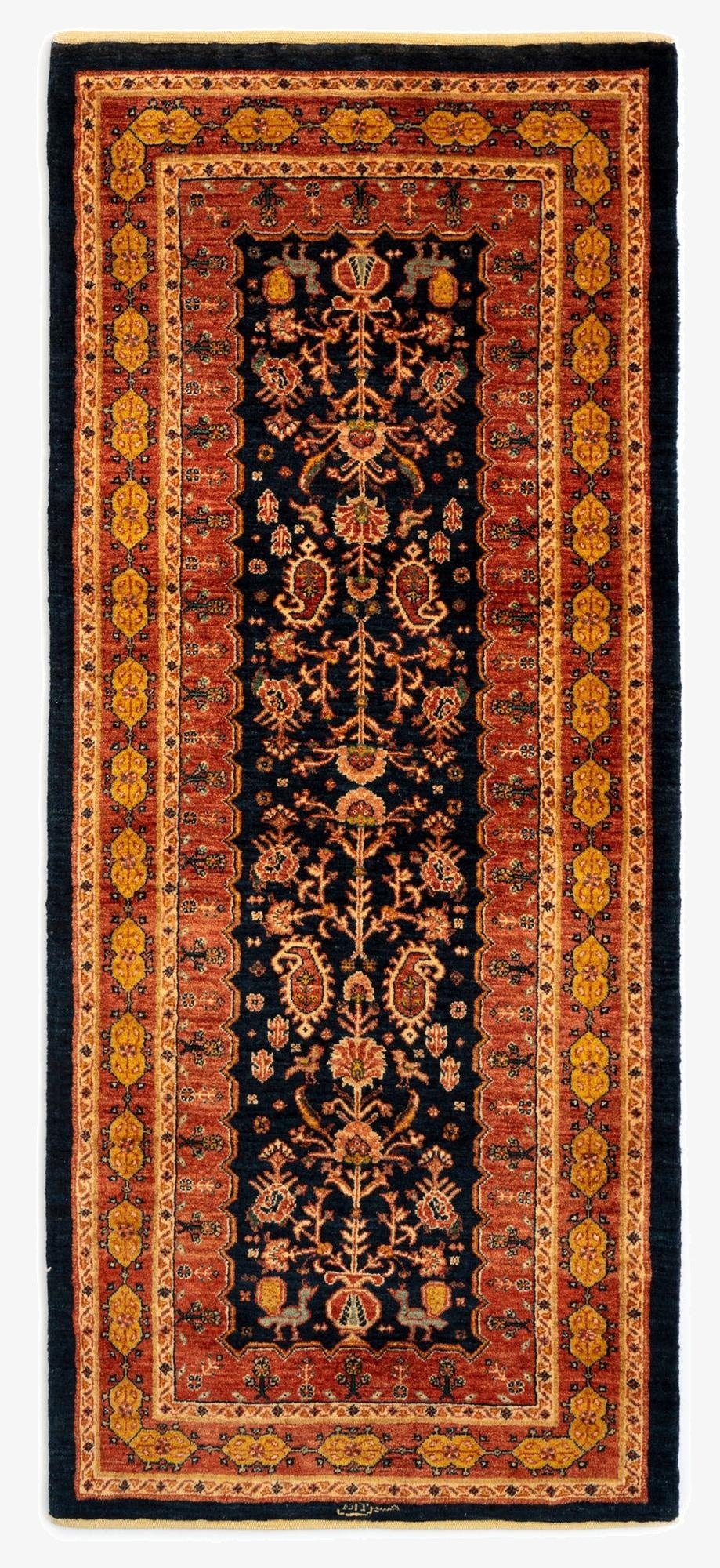 2' 9 x 6' 5 Luribaft Wool Runner Rug