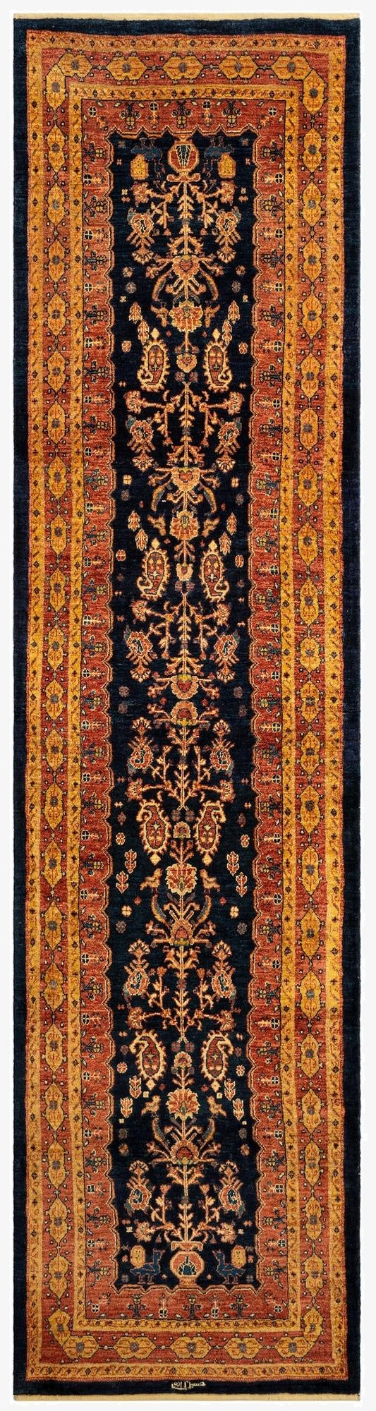  2' 9 x 10' 6 Luribaft Wool Runner Rug