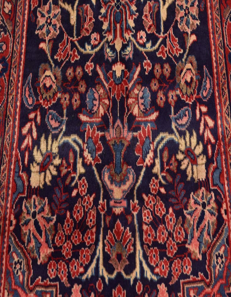 Detail image of  3' 6 x 11' 2  Hand Knotted Mahal Persian Wool Runner Rug
