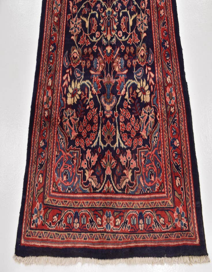 Detail image of  3' 6 x 11' 2  Hand Knotted Mahal Persian Wool Runner Rug