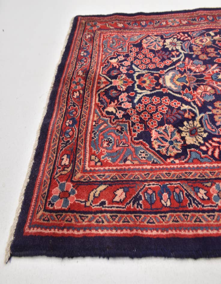 Detail image of  3' 6 x 11' 2  Hand Knotted Mahal Persian Wool Runner Rug