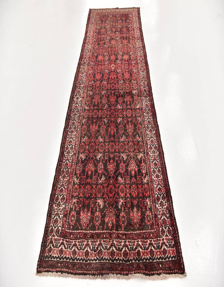 Detail image of  3' 8 x 10' 2  Hand Knotted Malayer Persian Wool Runner Rug