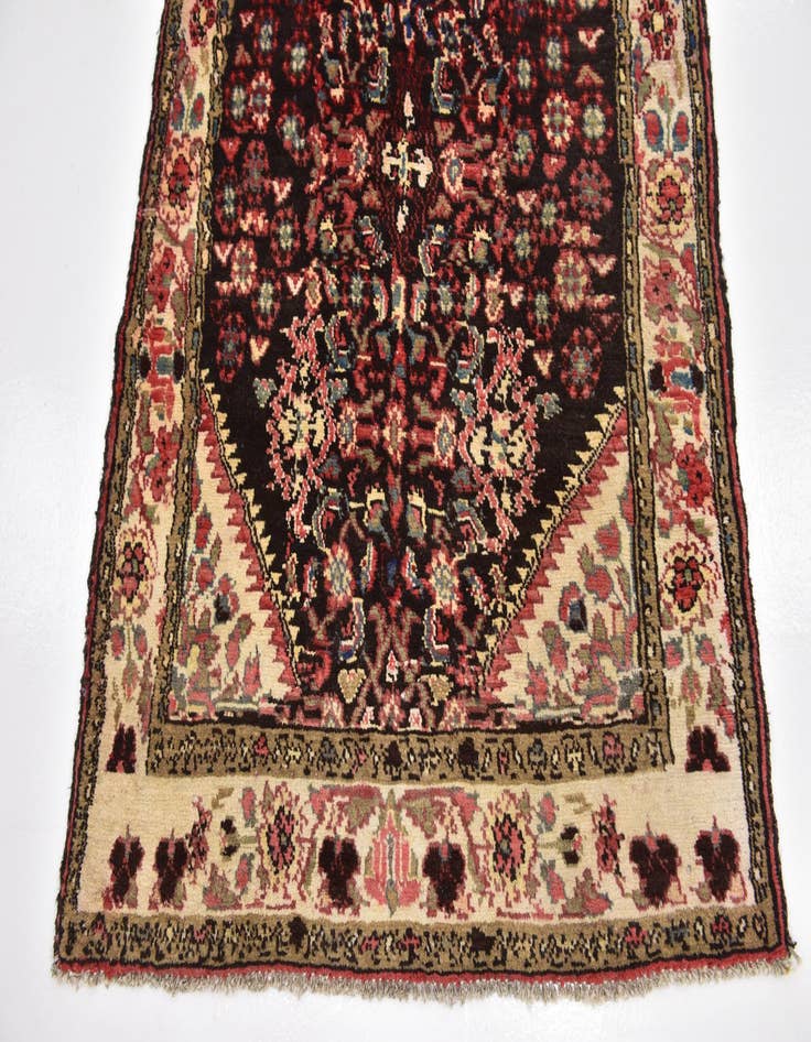 Detail image of  3' 7 x 12'  Hand Knotted Malayer Persian Wool Runner Rug