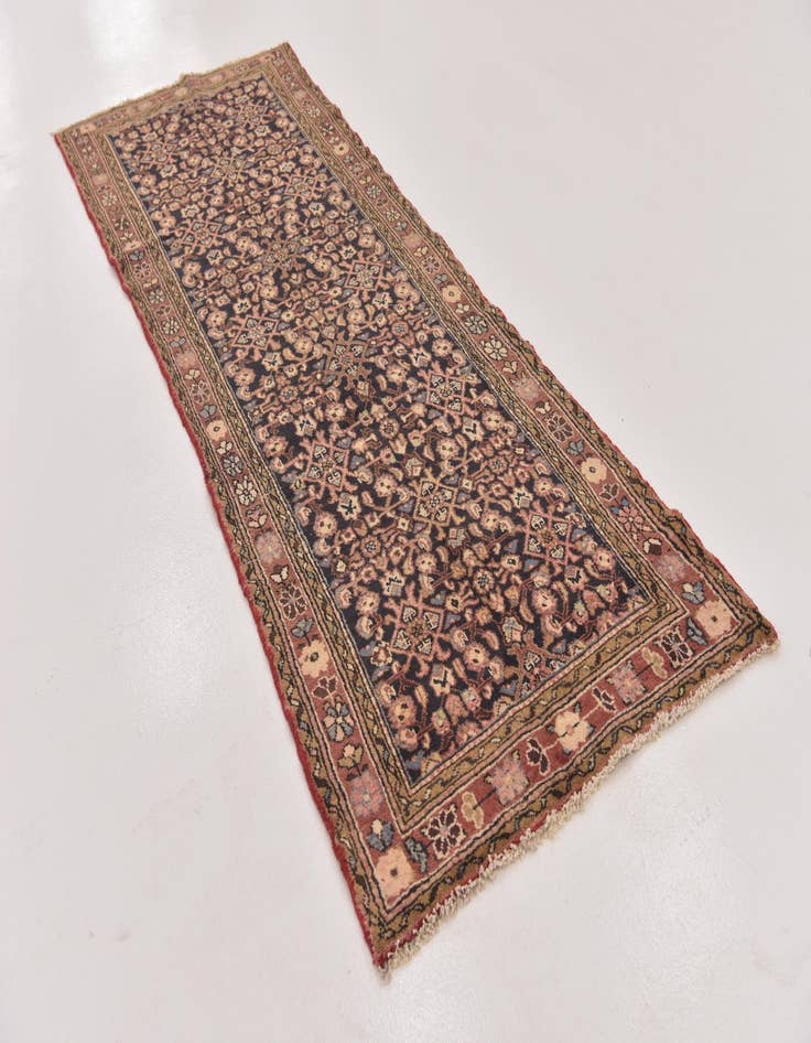 Detail image of  3' 5 x 9' 9  Hand Knotted Malayer Persian Wool Runner Rug