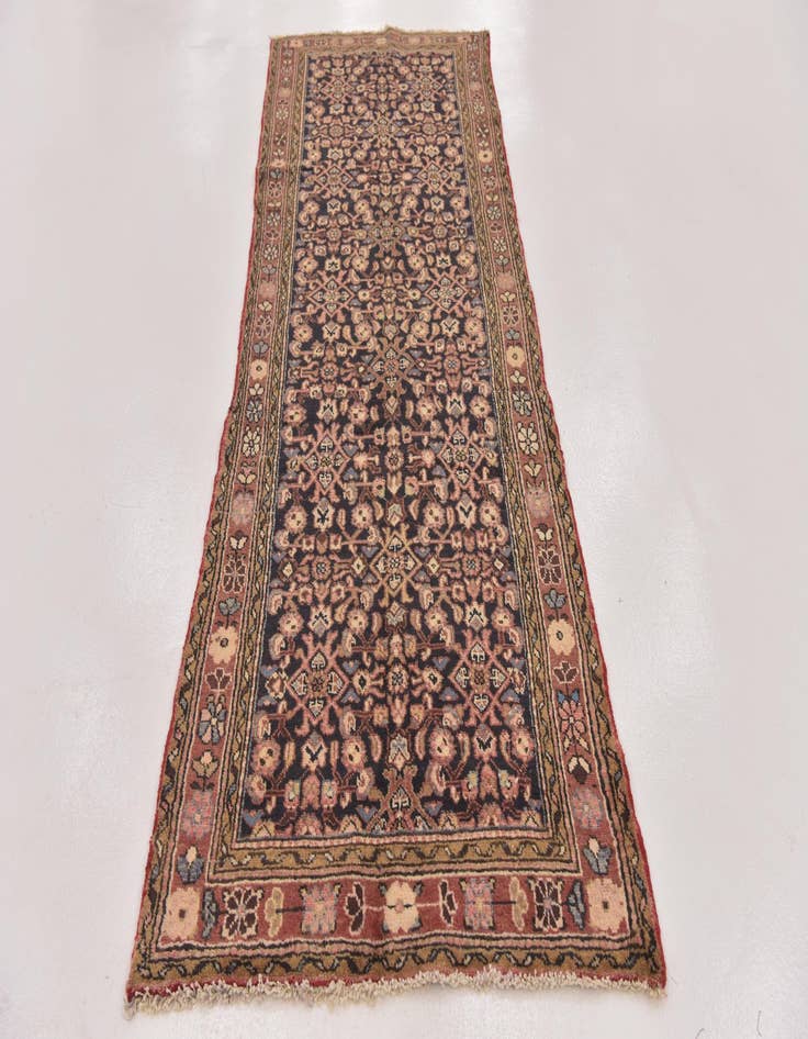 Detail image of  3' 5 x 9' 9  Hand Knotted Malayer Persian Wool Runner Rug