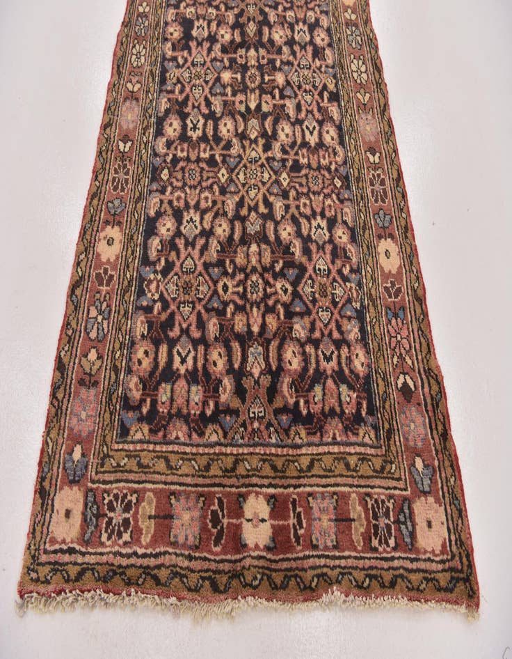 Detail image of  3' 5 x 9' 9  Hand Knotted Malayer Persian Wool Runner Rug