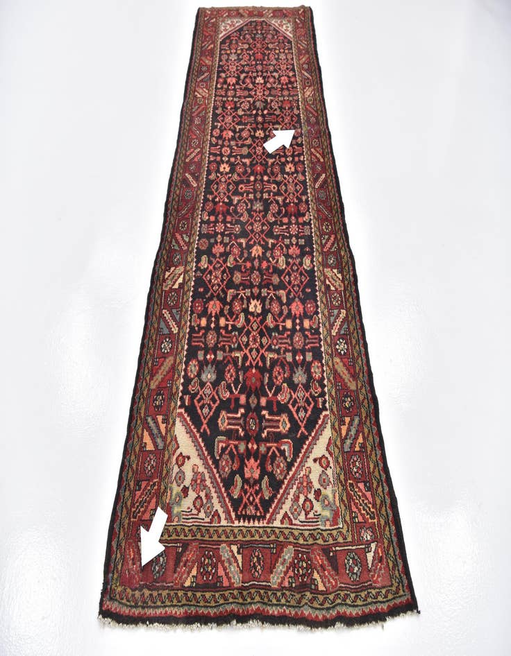 Detail image of  3' 6 x 10' 4  Hand Knotted Malayer Persian Wool Runner Rug