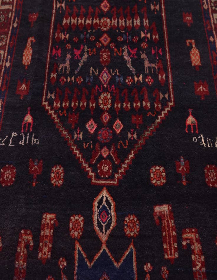 Detail image of 4' 10 x 12' 10 Hand Knotted Meshkin Persian Wool Runner Rug