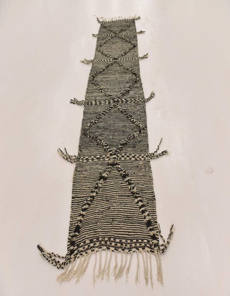 Detail image of  2' 7 x 9' 11  Hand Knotted Moroccan Wool Runner Rug