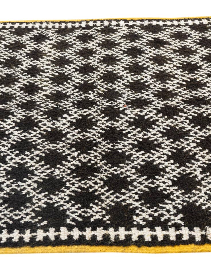 Detail image of  4' 6 x 7' 7  Hand Knotted Moroccan Oriental Wool Runner Rug