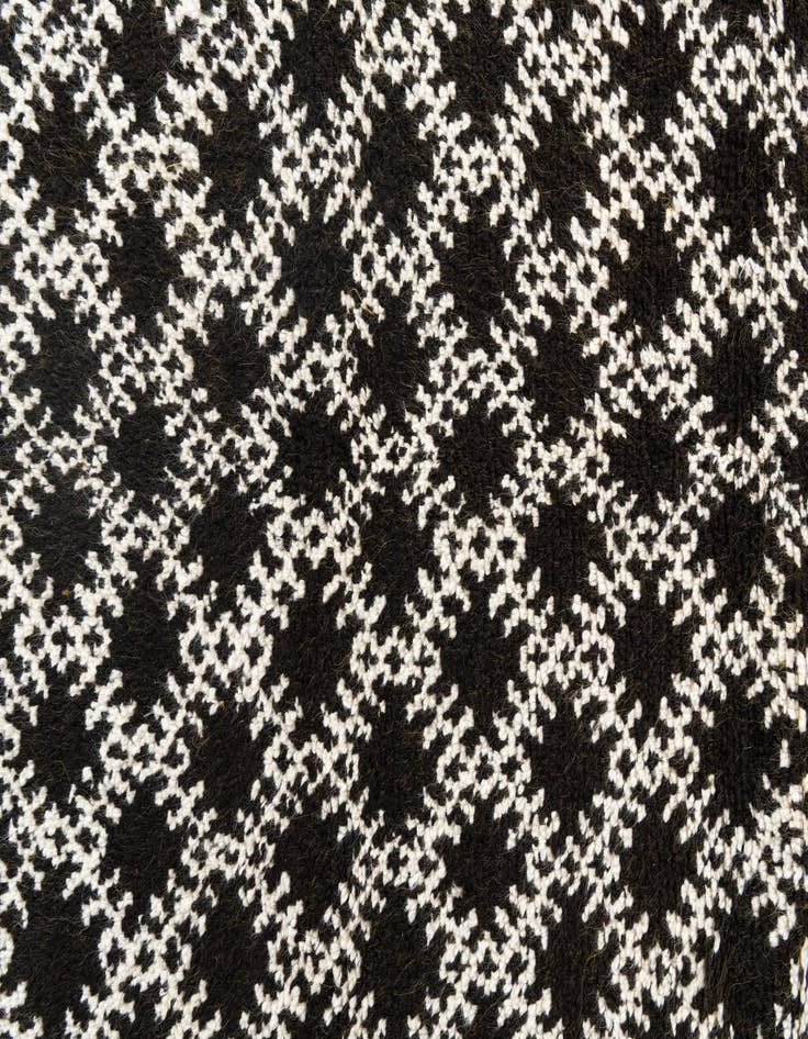 Detail image of  4' 6 x 7' 7  Hand Knotted Moroccan Oriental Wool Runner Rug