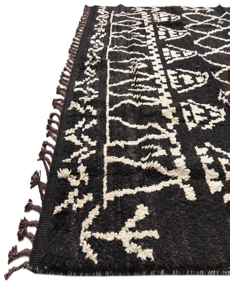 Detail image of  6' x 12' 4  Hand Knotted Moroccan Wool Runner Rug