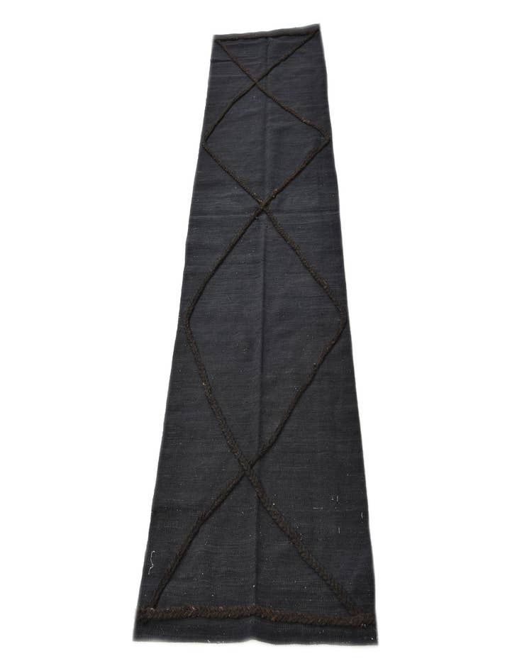 Detail image of  2' 4 x 7' 11  Hand Knotted Moroccan Wool Runner Rug