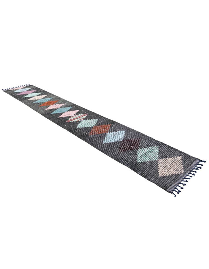 Detail image of  2' 6 x 14' 5  Hand Knotted Moroccan Wool Runner Rug