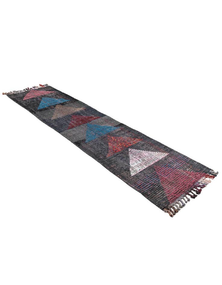 Detail image of  2' 6 x 9' 10  Hand Knotted Moroccan Wool Runner Rug