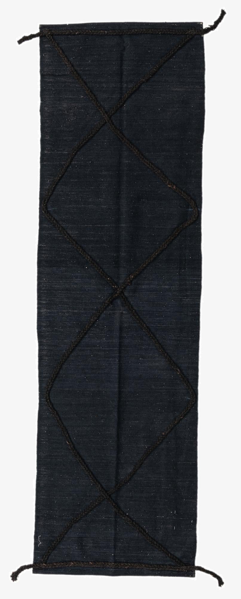  2' 4 x 7' 11  Hand Knotted Moroccan Wool Runner Rug