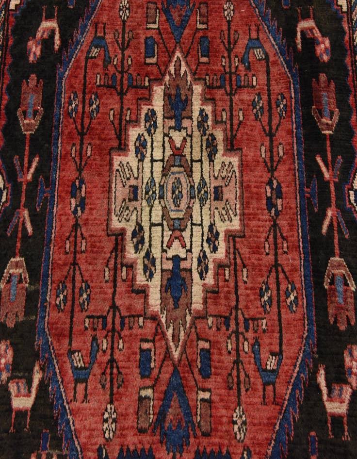 Detail image of 4' 11 x 10' 4 Hand Knotted Nahavand Persian Wool Runner Rug